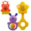 Colorful Baby Rattle Animal Design – Fun Sounds for Tiny Hands 6 Pcs
