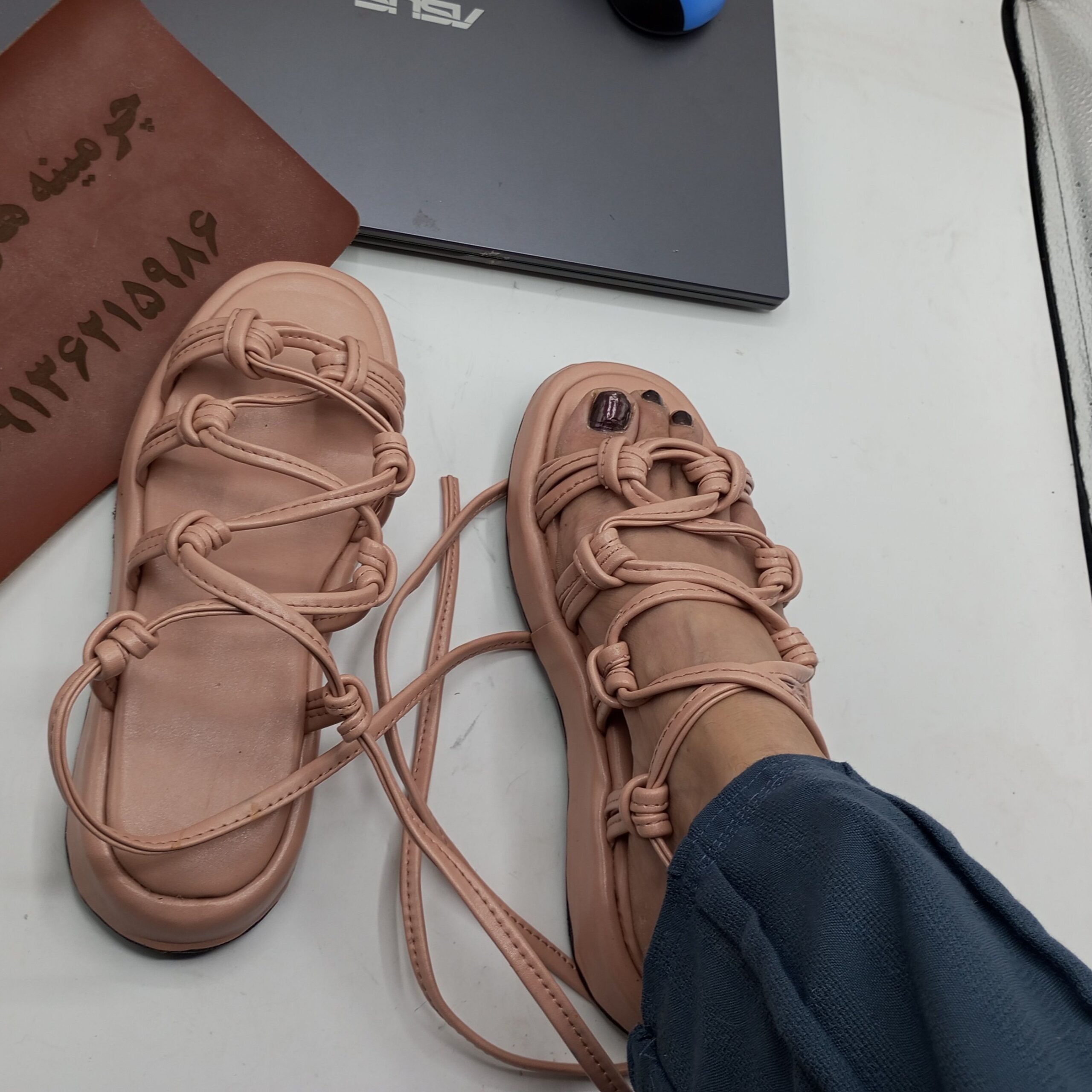 Comfortable Romani Knee High Gladiator Sandals – Suitable for Walking & Outdoor Events