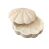 Concrete Seashell-Design Jewelry Box With Lid for Rings, Earrings, and Small Accessories (1)