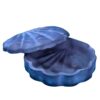 Concrete Seashell-Design Jewelry Box With Lid for Rings, Earrings, and Small Accessories