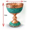 Copper Nut Bowl 16 cm with Neyshabur Turquoise Inlay (1)