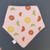 Cotton Baby and Toddler Bib and Neck Scarf — Pink Orange Design (2)