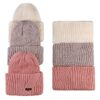 Cozy Knitted Hat and Ring Scarf Set with Plush Fur Lining