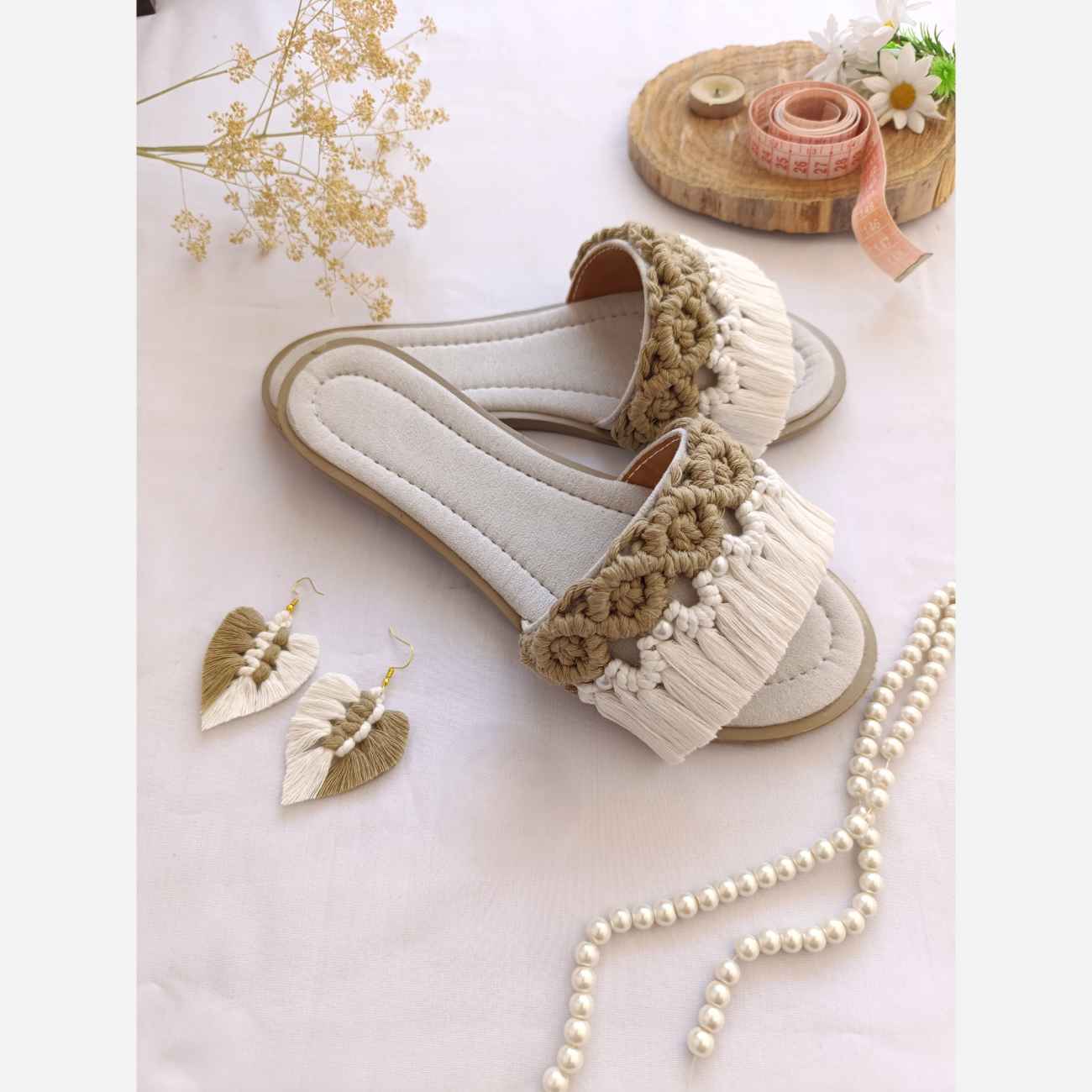 Cozy & Stylish Macrame Slipper – Suitable for Yoga or Meditation Footwear