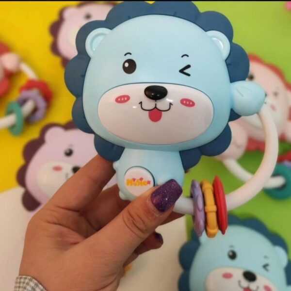 Cute Animal Musical Rattle for Babies with Teether