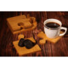 Eco-Friendly Jigsaw Puzzle Coaster Set with Stand – Suitable for Dining & Coffee Tables (5x)