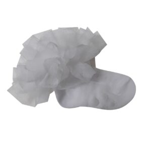 Elegant Baby Socks with Pouf Ruffle and Lace Accents