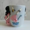 Elegant Ceramic Coffee Mug with Pregnant Woman Themed Artwork