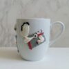 Elegant Ceramic Coffee Mug with Pregnant Woman Themed Artwork