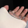 Elegant Double-Line Cuff Bracelet for Women – Van Cleef Design with Colorful Gems