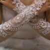 Elegant Embellished Fingerless Bridal Gloves For Weddings And Special Occasions