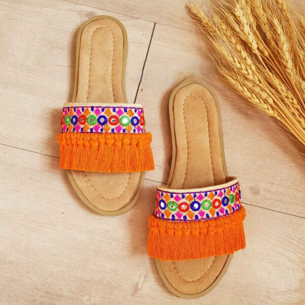 Embroidered Macrame Slipper – Perfect for Birthday, Holiday, Housewarming, or SPA Gift Set
