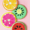 Fruit Pattern Felt Coaster – Suitable for Kitchen Decor and Everyday Use (4x)