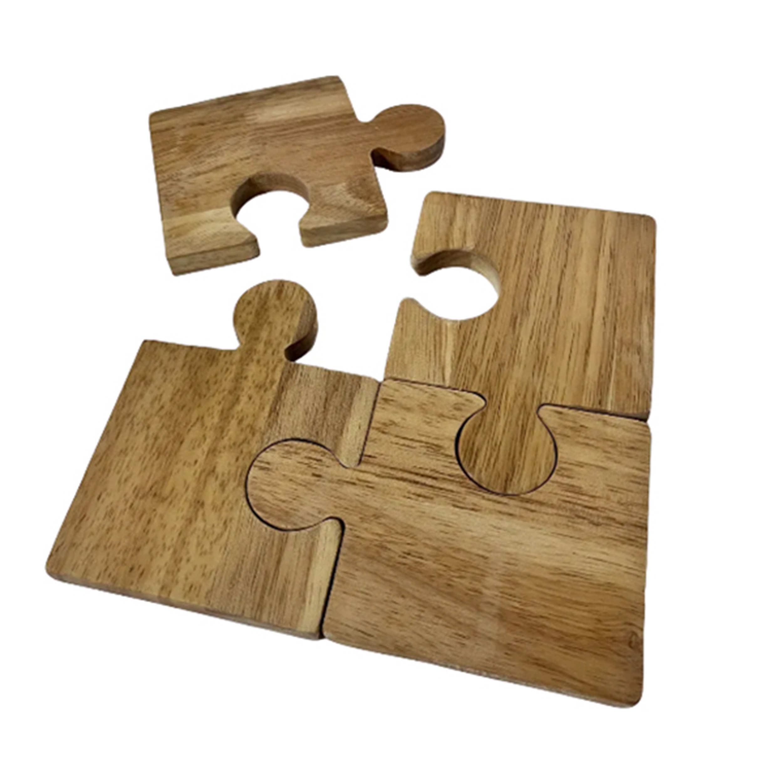 Functional Puzzle Coasters – Suitable for Minimalist & Contemporary Homes (4x)