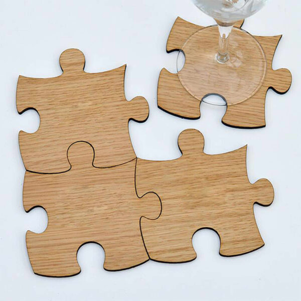 Geometric Puzzle Coasters – Add a Clever Touch to Your Decor (6x)