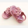 Girls' Casual Sport Sandals – Dusty Pink with Flower Motif