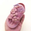 Girls' Casual Sport Sandals – Dusty Pink with Flower Motif