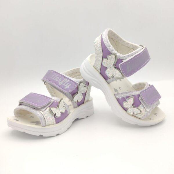 Girls’ Elegant Sandals with Low Heel and Glitter Design – Perfect for Special Days