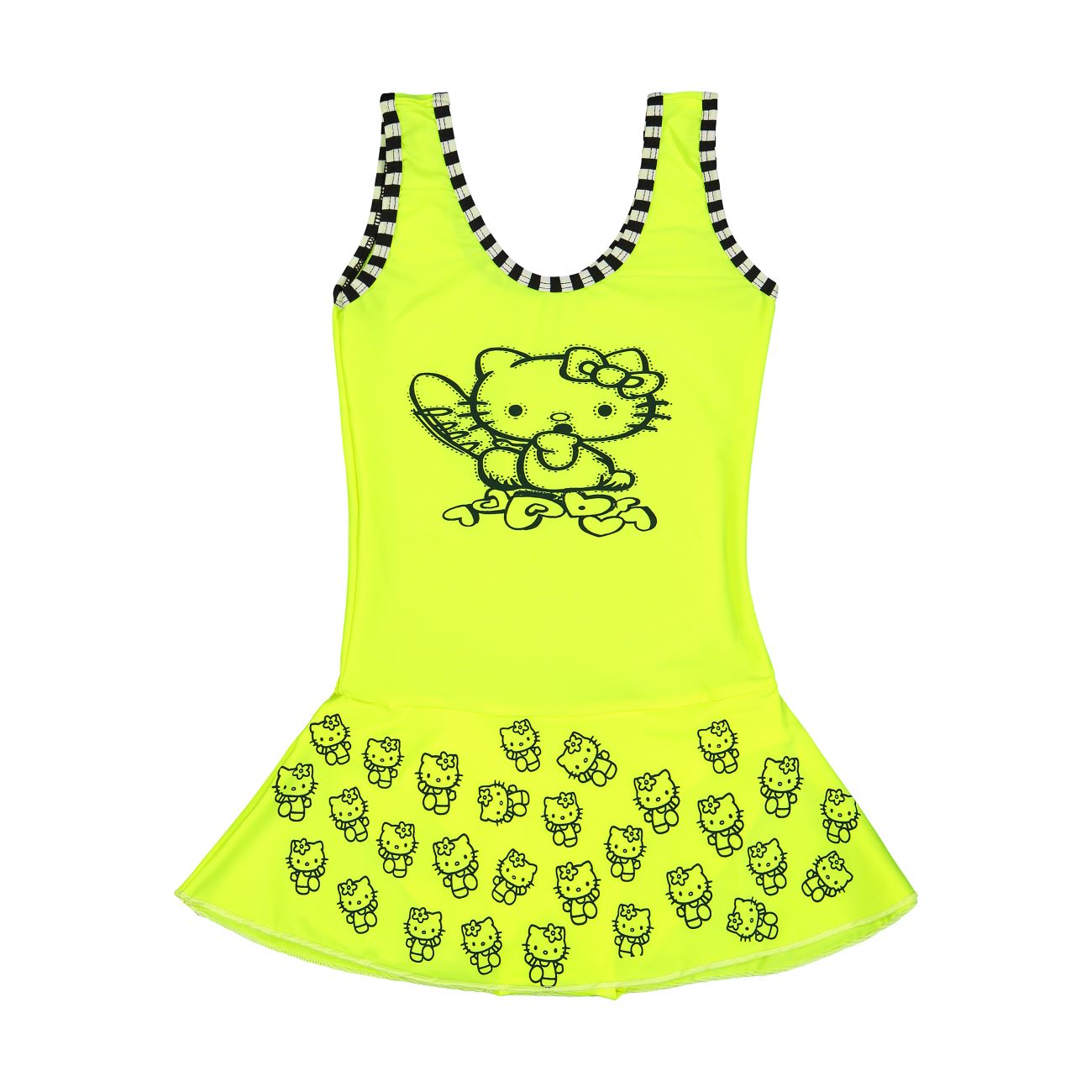 Girls’ Swimwear in Skirt Design | Hello Kitty Pattern with Swim Hat