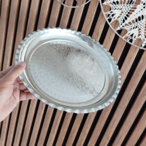 Handcrafted Copper Dinner Plate – Traditional Persian Plate for Elegant Dining and Serving