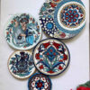 Handcrafted Decorative Pottery Plate Set – Traditional Artistic Home Accent