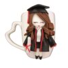 Handmade Ceramic Mug – Graduation Doll Design (1)