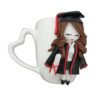 Handmade Ceramic Mug – Graduation Doll Design