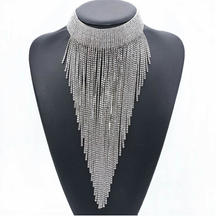 Handmade Crystal Choker Necklace – Elegant & Luxurious Perfect for Wedding & Party