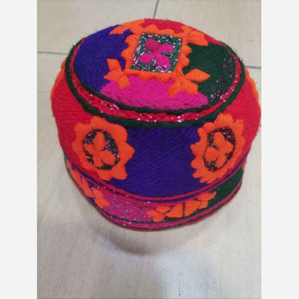 Handmade Ethnic Needlework Hat – Traditional Boho Headwear for All Seasons