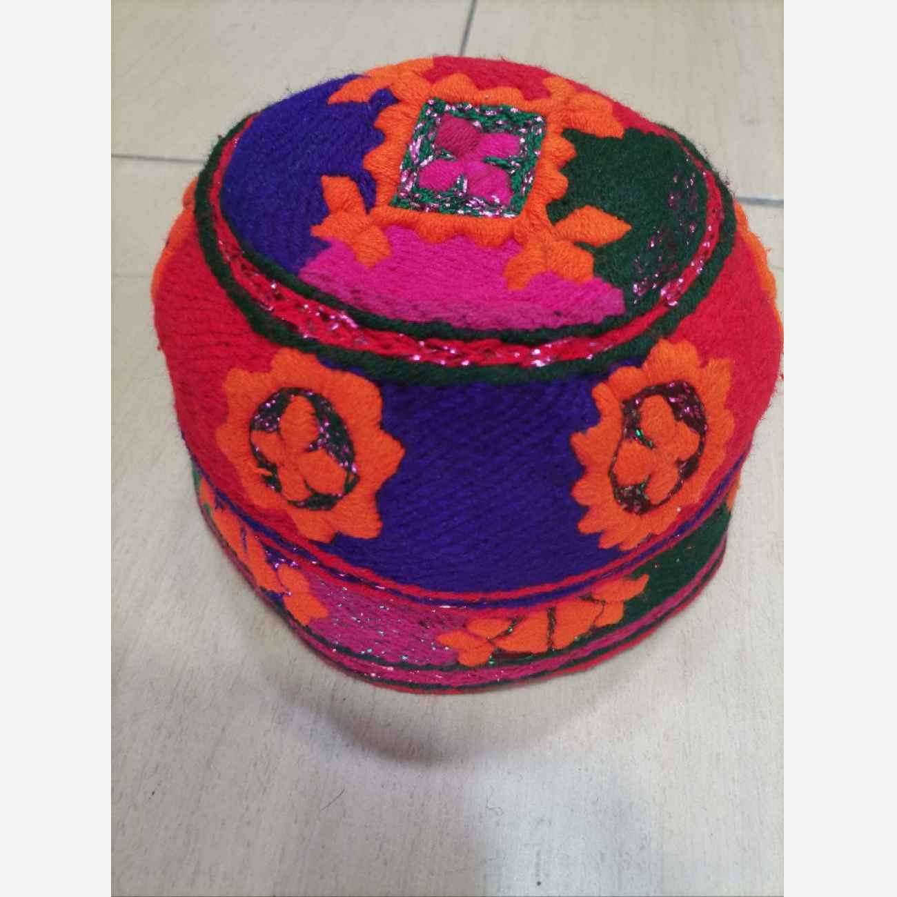 Handmade Ethnic Needlework Hat – Traditional Boho Headwear for All Seasons