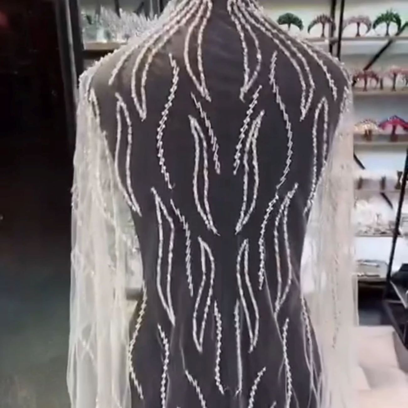 Handmade Ivory Wedding Veil with Chapel Length, Perfect Match for Lace or Satin Dresses