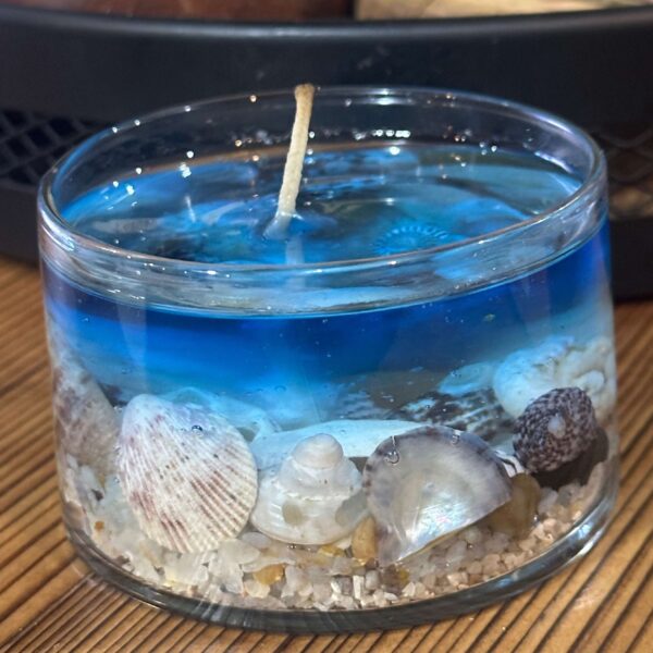 Handmade Ocean Candle in Glass Jar – Suitable for Coastal & Nautical Interior Styles
