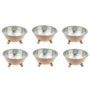 Handmade Zanjan Copper Bowl Set – Suitable for Both Decorative and Dining 6Pcs