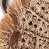 Handwoven Raffia Hand Fan Shaped Bag Perfect for Summer, Travel & Photoshoot