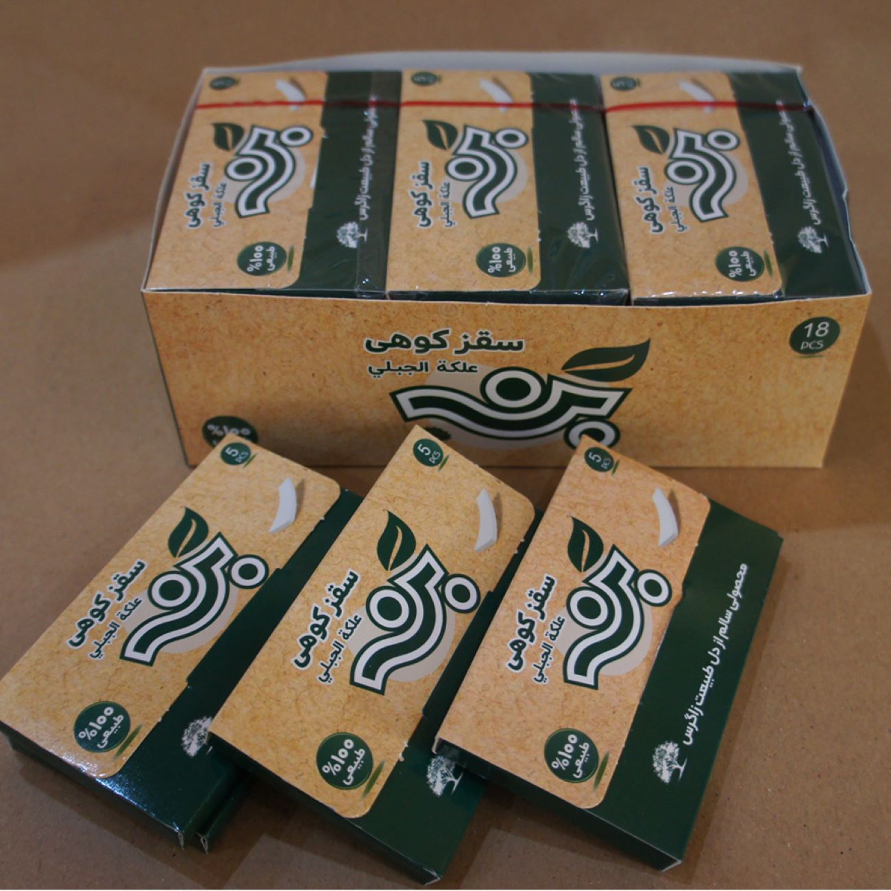 Healthy Natural Gum, Ban Mastic Flavor 18 Pcs