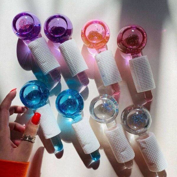 Ice Globe Facial Massager Set – Cooling Beauty Tools for Puffiness, Wrinkle Reduction 2Pcs