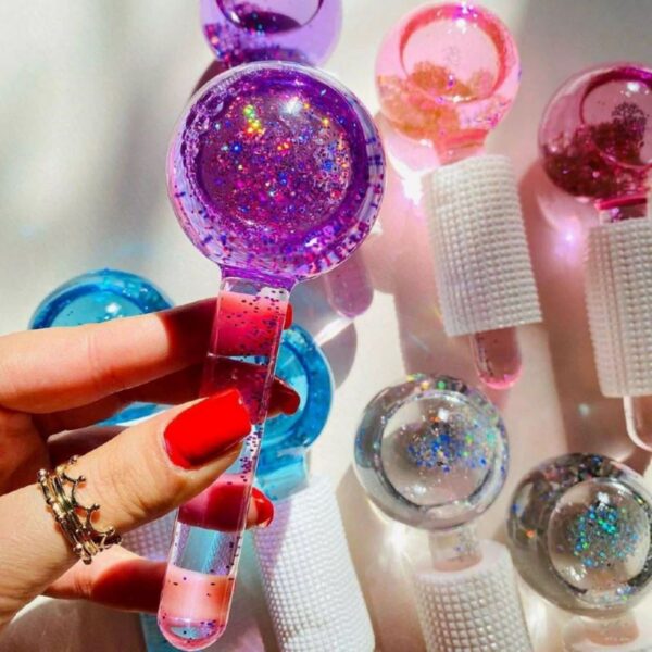 Ice Globe Facial Massager Set – Cooling Beauty Tools for Puffiness, Wrinkle Reduction 2Pcs