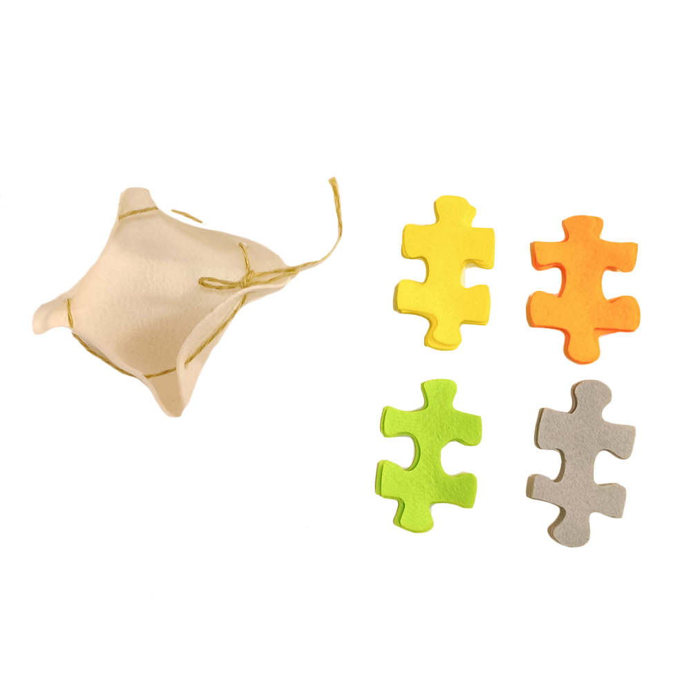 Jigsaw Drink Felt Coaster Set – Suitable for Coffee Tables & Side Tables (Pack of 24)