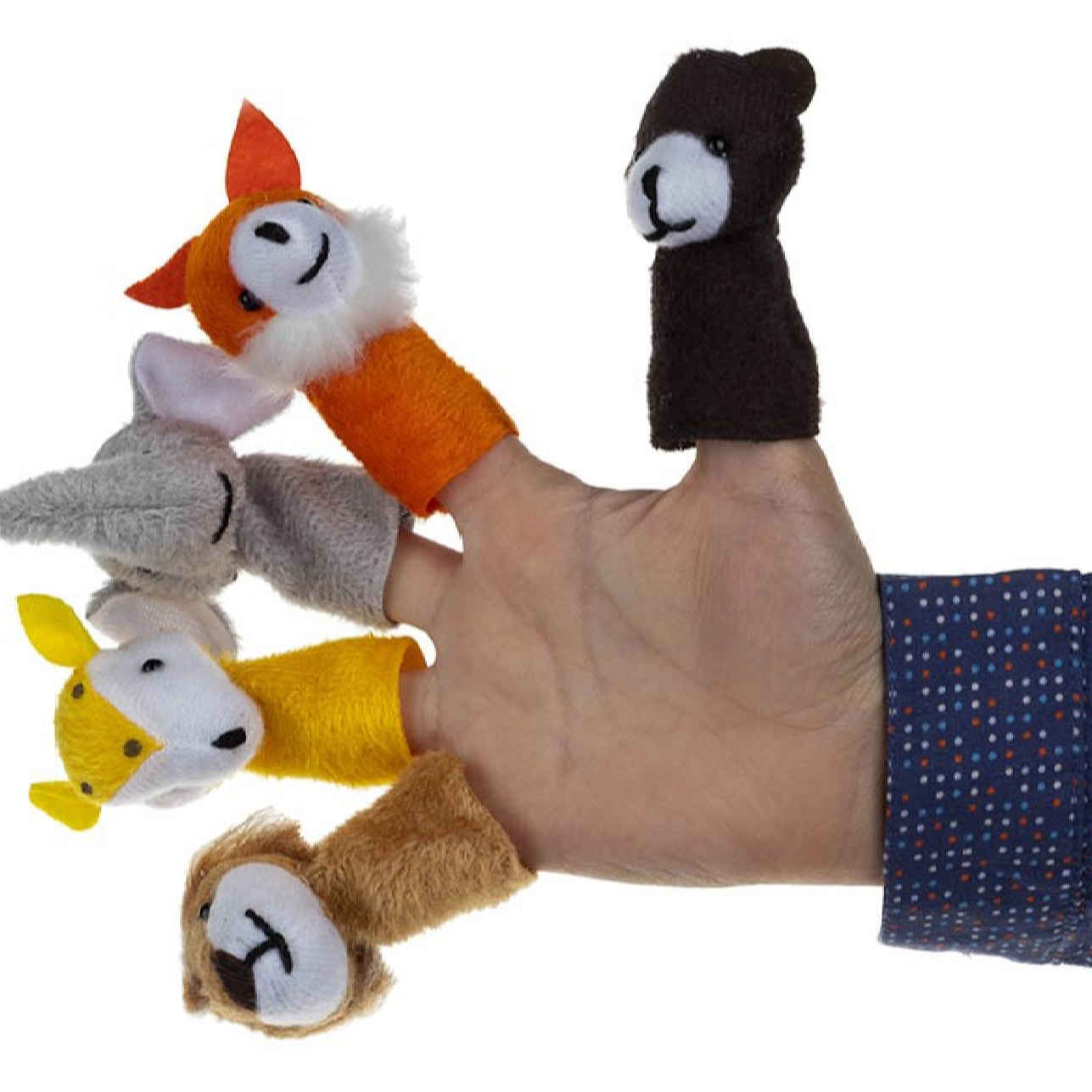 Jungle Finger Puppets – Suitable for Imaginative Play, Set of 5 Toys