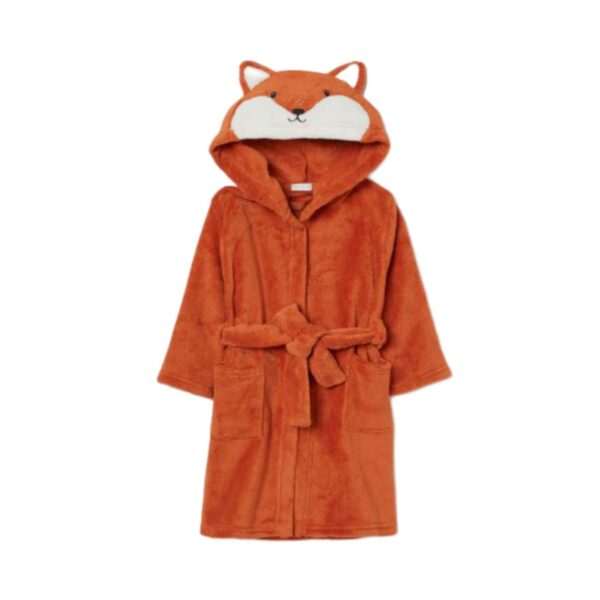 Kids’ Bathrobe Towel – Fox Design, Size 80 Cm, 4 to 6 Years