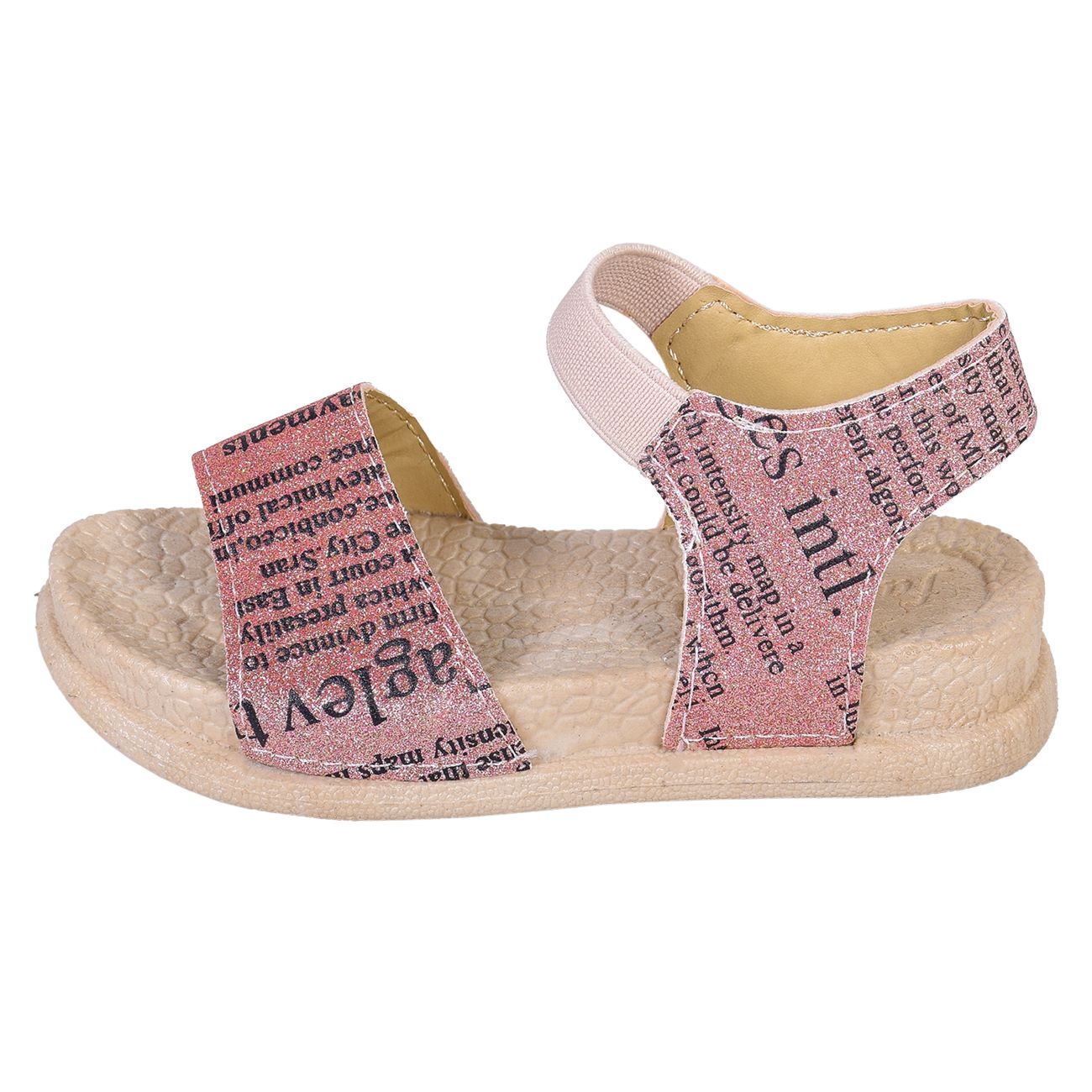 Kids Fashionable Sandals with Metallic Finish and Adjustable Elastic Band – Stylish Footwear