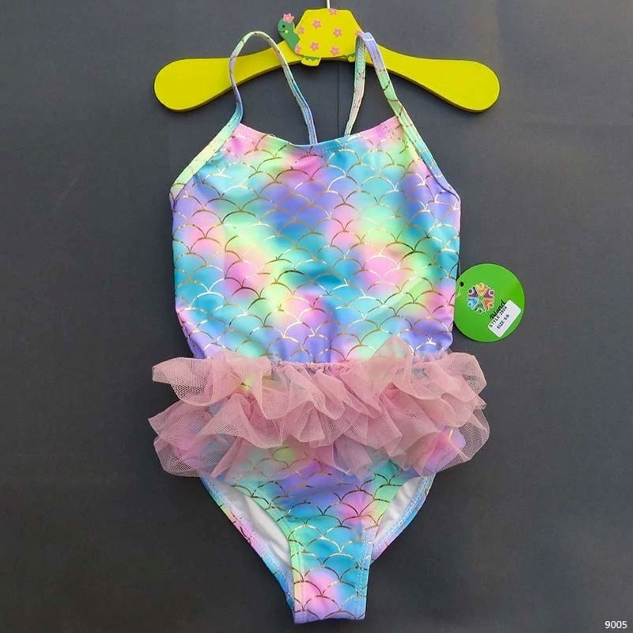 Kids Swimwear Mermaid Design High-Quality, Double-Layered (5-6 Years)