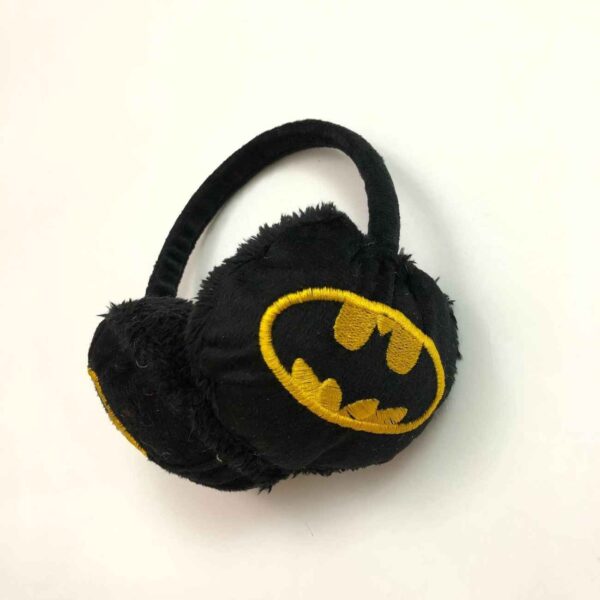 Kid’s Winter Earmuffs – Batman Print with Fuzzy Comfort
