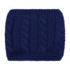 Knitted Ring Neck Style Scarf With Fleece Lining And Spiral Pattern