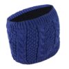 Knitted Ring Neck Style Scarf With Fleece Lining And Spiral Pattern