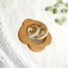 Lightweight Wooden Baby Rattle with Ring in Cloud Design