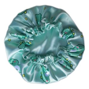 Luxury Satin Sleep Bonnet in Dinosaur Pattern – Suitable for Frizz-Free Mornings
