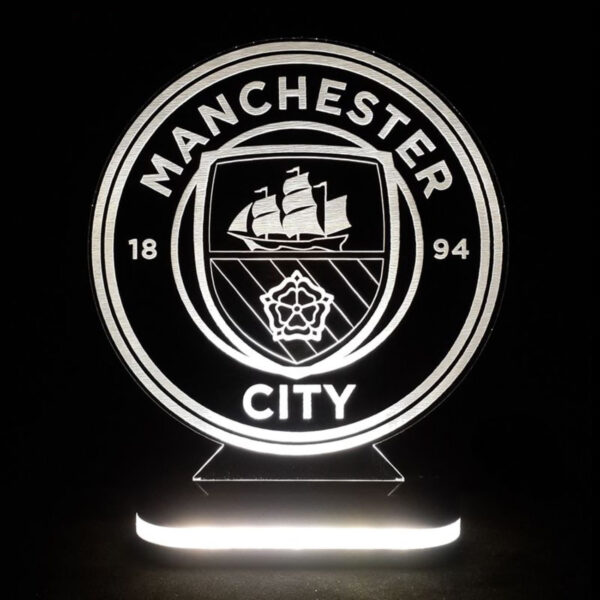 Manchester City Team Logo Design Night Light