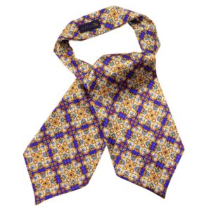 Ascot Tie | Stylish Geometric Pattern Neck Scarf for Formal & Casual Outfits