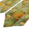 Elegant Ascot tie - Ideal for Event & Ceremony with Earth Map Pattern in Green